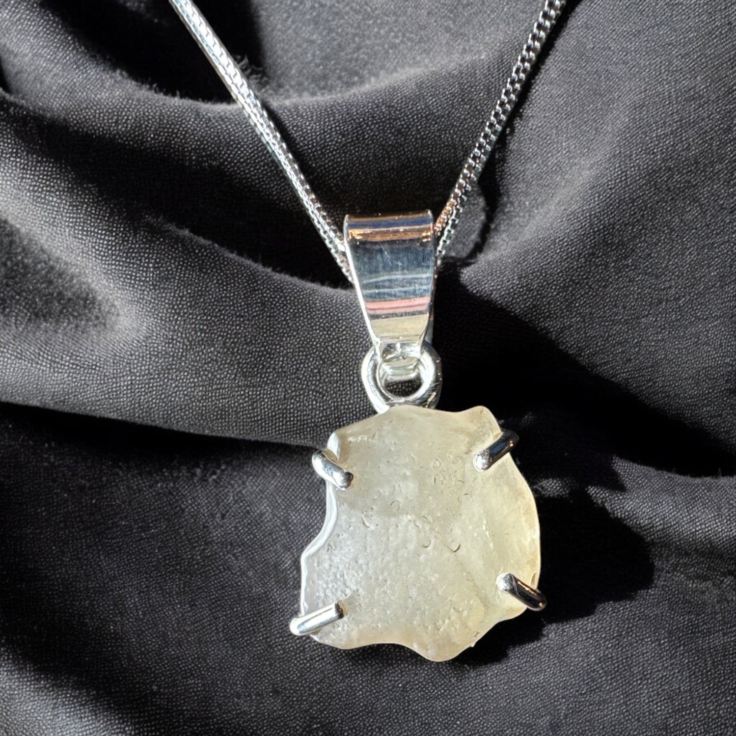 Libyan Desert Glass 925 Silver Pendant LDG3