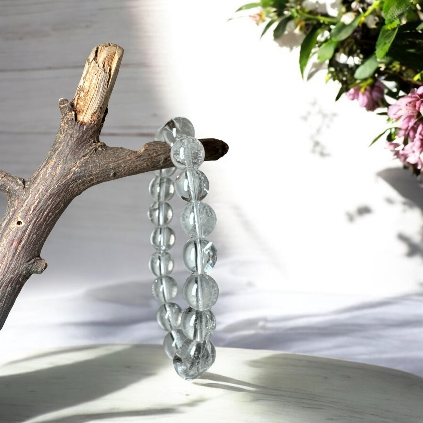 Clear Quartz Rainbow 11mm Bracelet