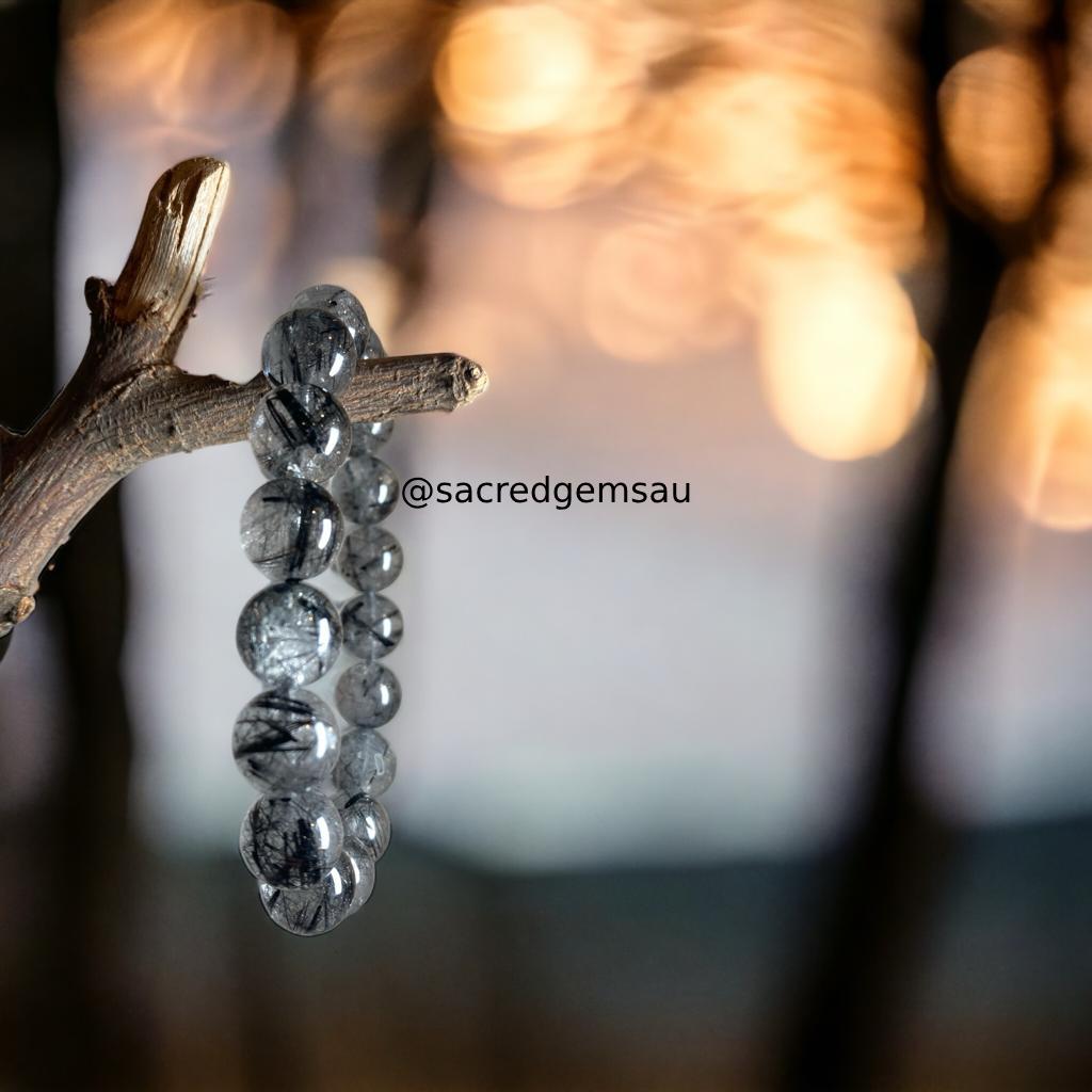 Black Rutilated Bracelet High Grade 12mm