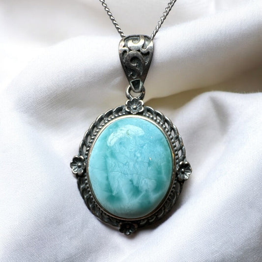 Larimar 925 Silver Pendant LRM1