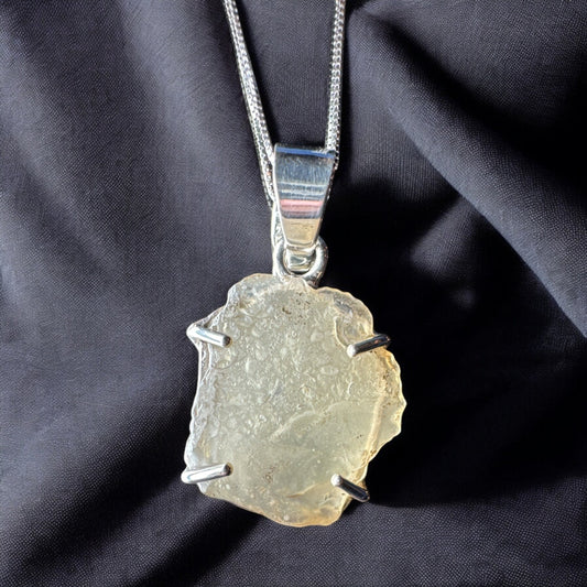 Libyan Desert Glass 925 Silver Pendant LDG2