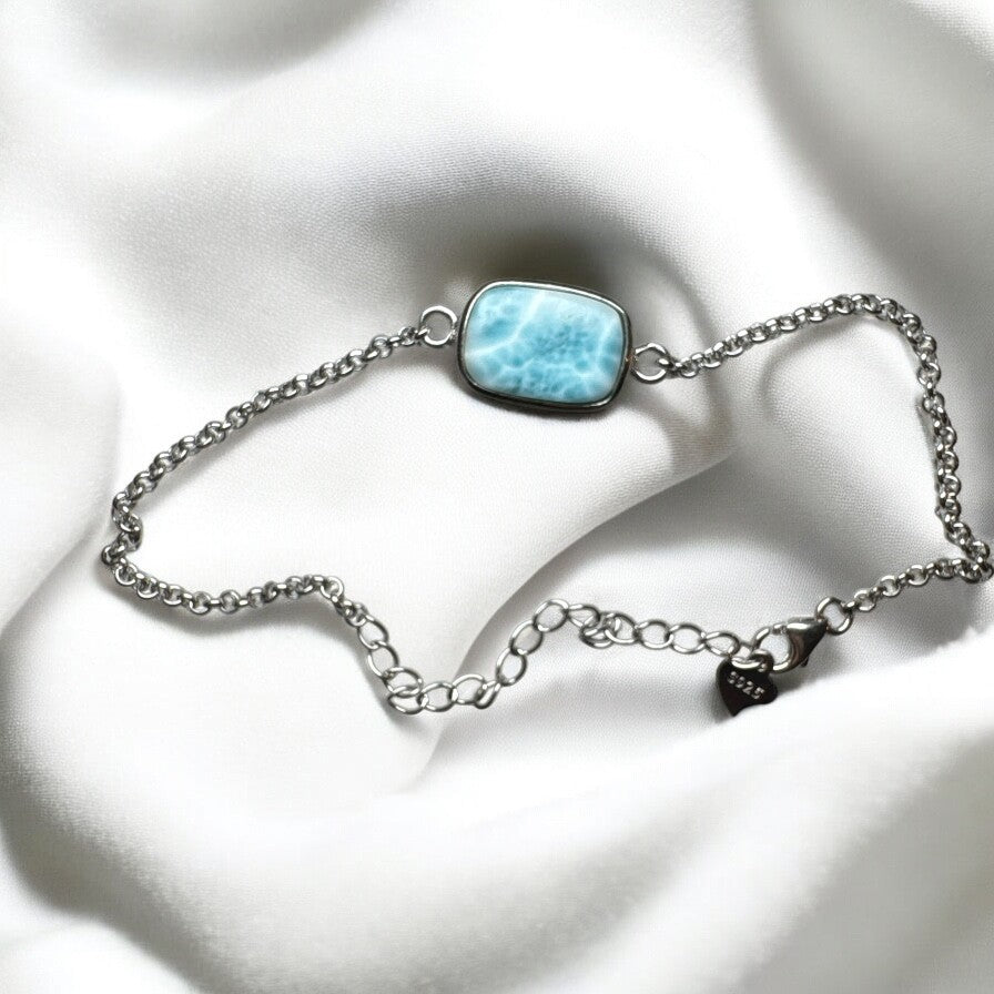 Larimar 925 Silver Bracelet LRMB1