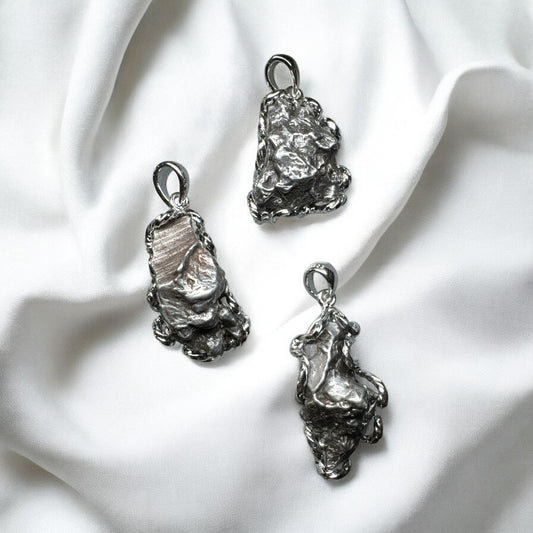 Campo del Cielo Meteorite 925 Sterling Silver Pendant