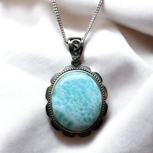 Larimar 925 Silver Pendant LRM3