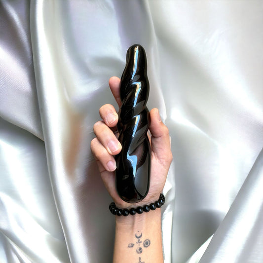 Black Obsidian Yoni Massage Wand