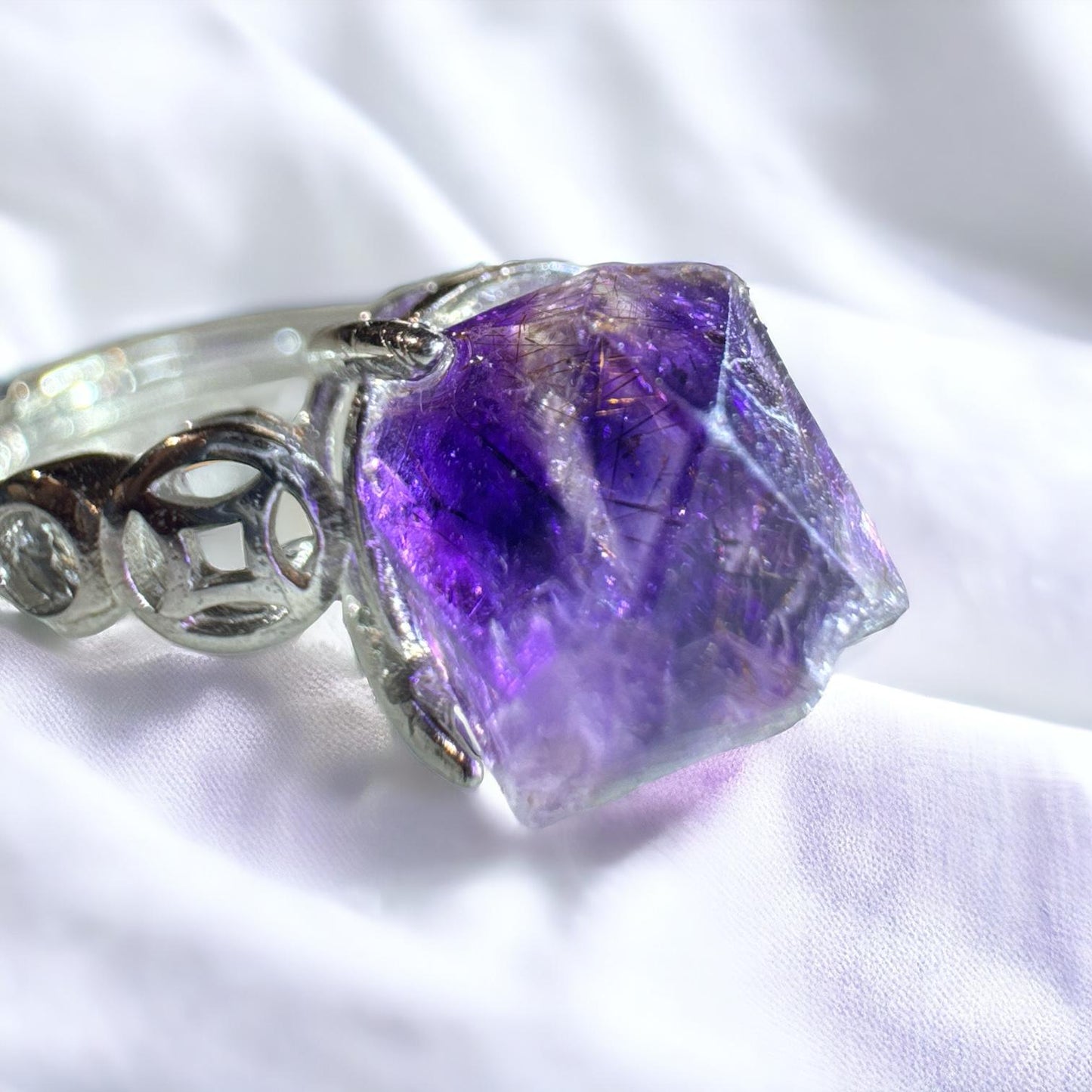 Super Seven 925 Adjustable Ring A04