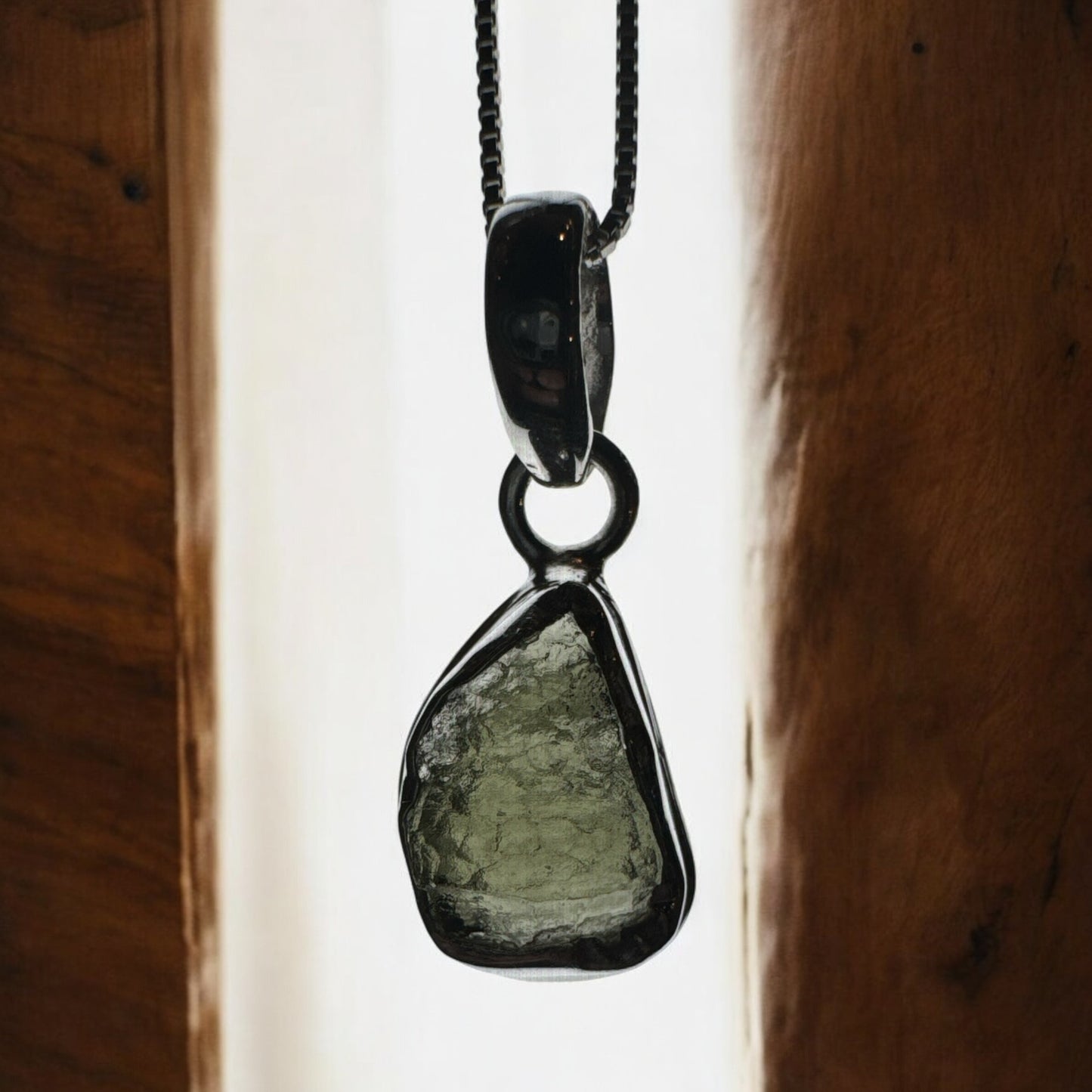 Moldavite 925 Silver Pendant MP4