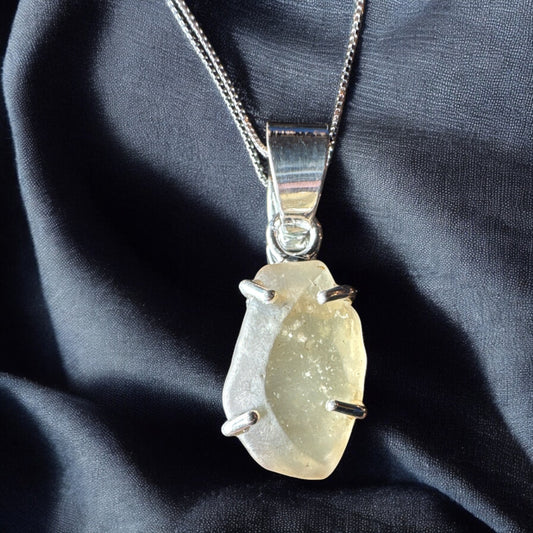 Libyan Desert Glass 925 Silver Pendant LDG4