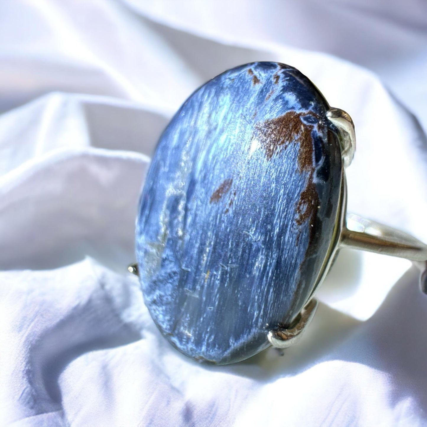Pietersite 925 Adjustable Ring P01
