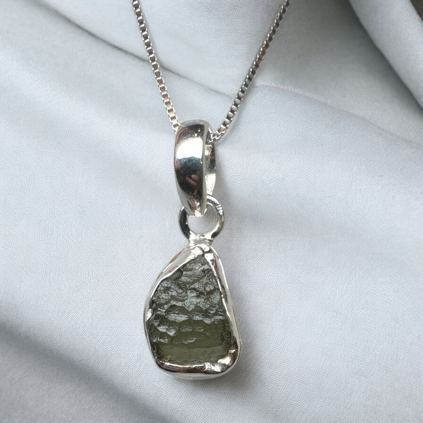 Moldavite 925 Silver Pendant MP4