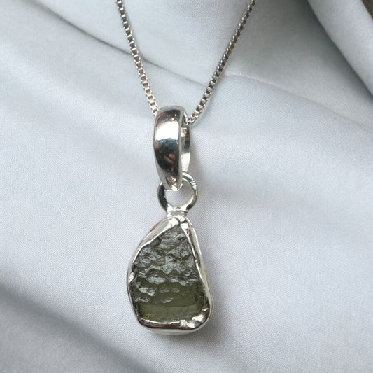Moldavite 925 Silver Pendant MP4