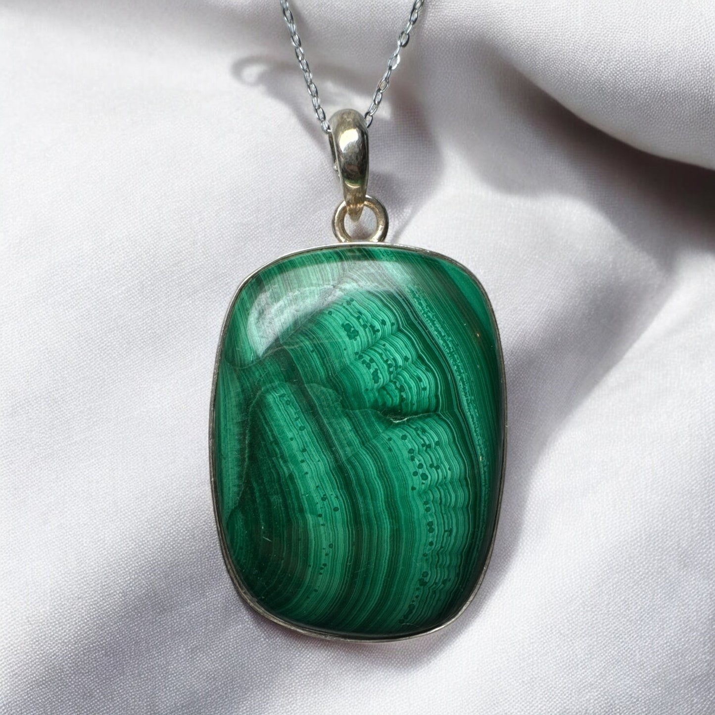 Malachite 925 Silver Pendant M1