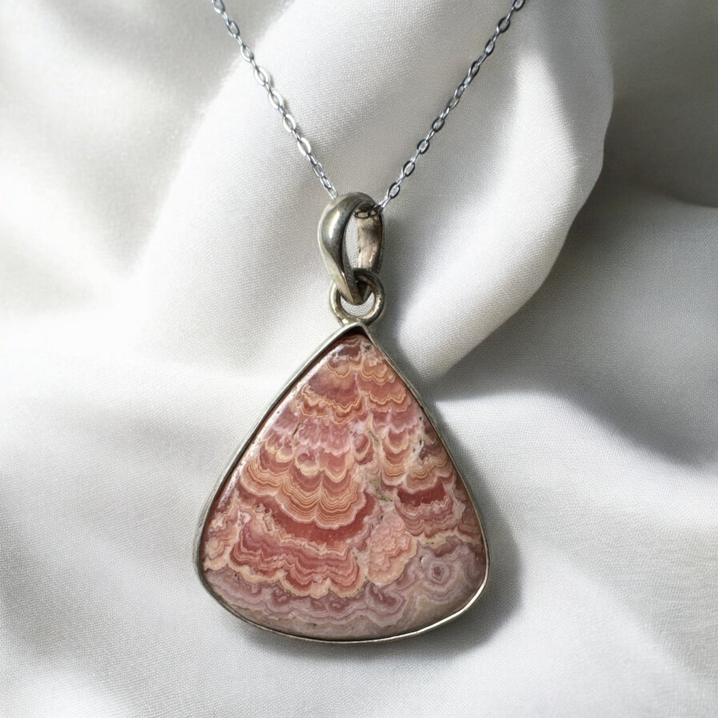 Rhodochrosite 925 Silver Pendant RP2
