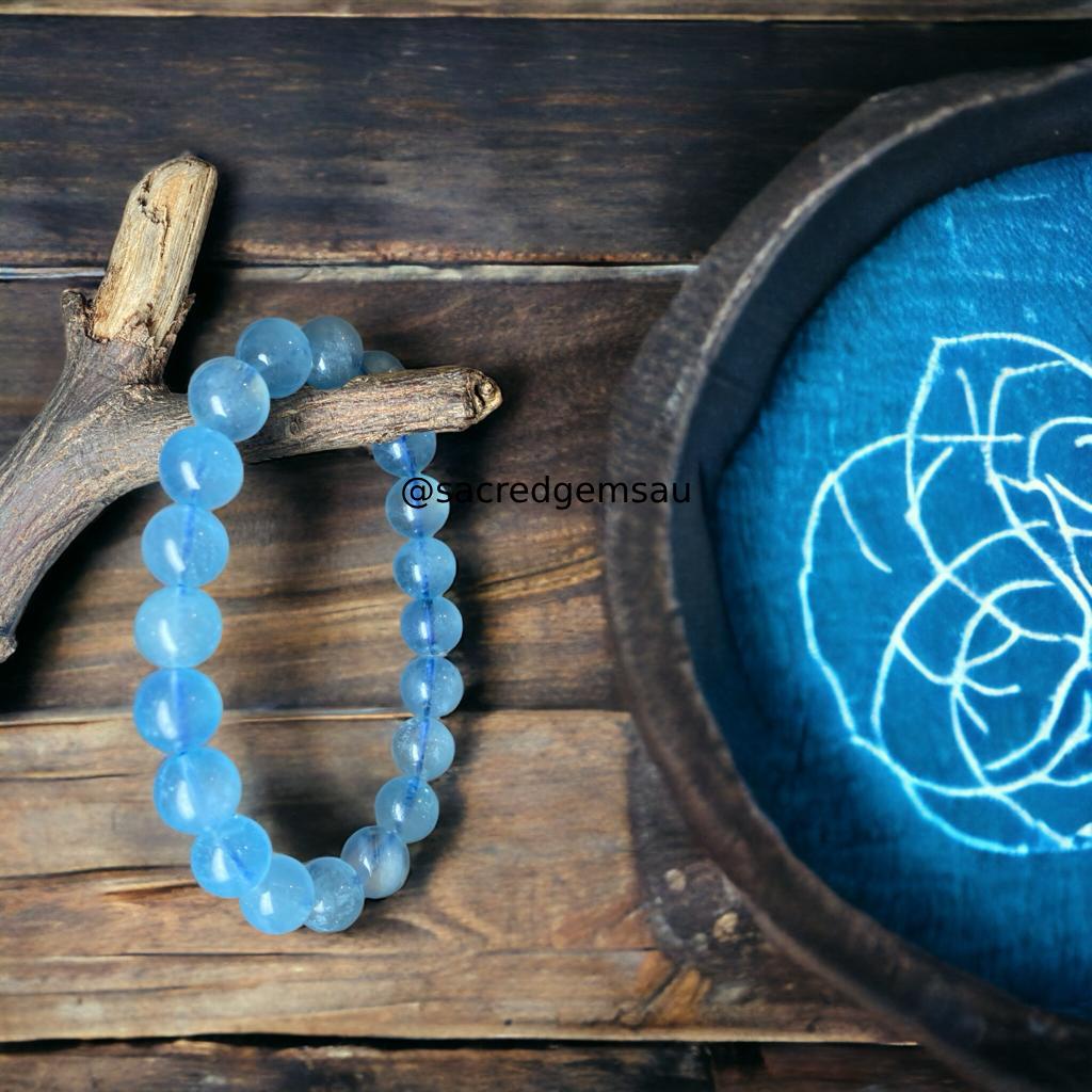Aquamarine Bracelet High Grade 10mm
