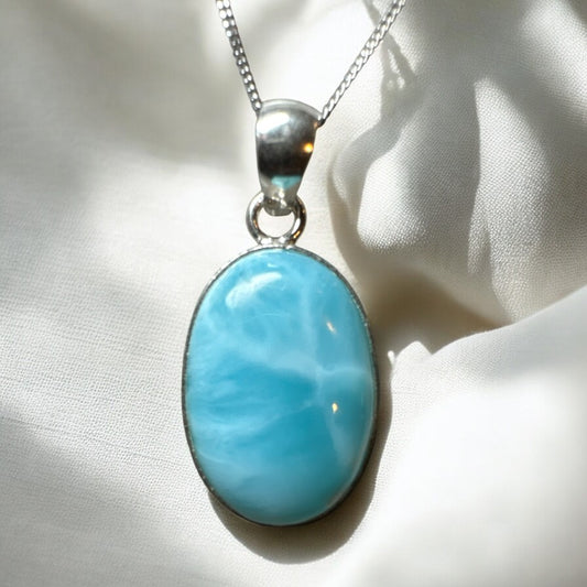 Larimar 925 Silver Pendant LRM4