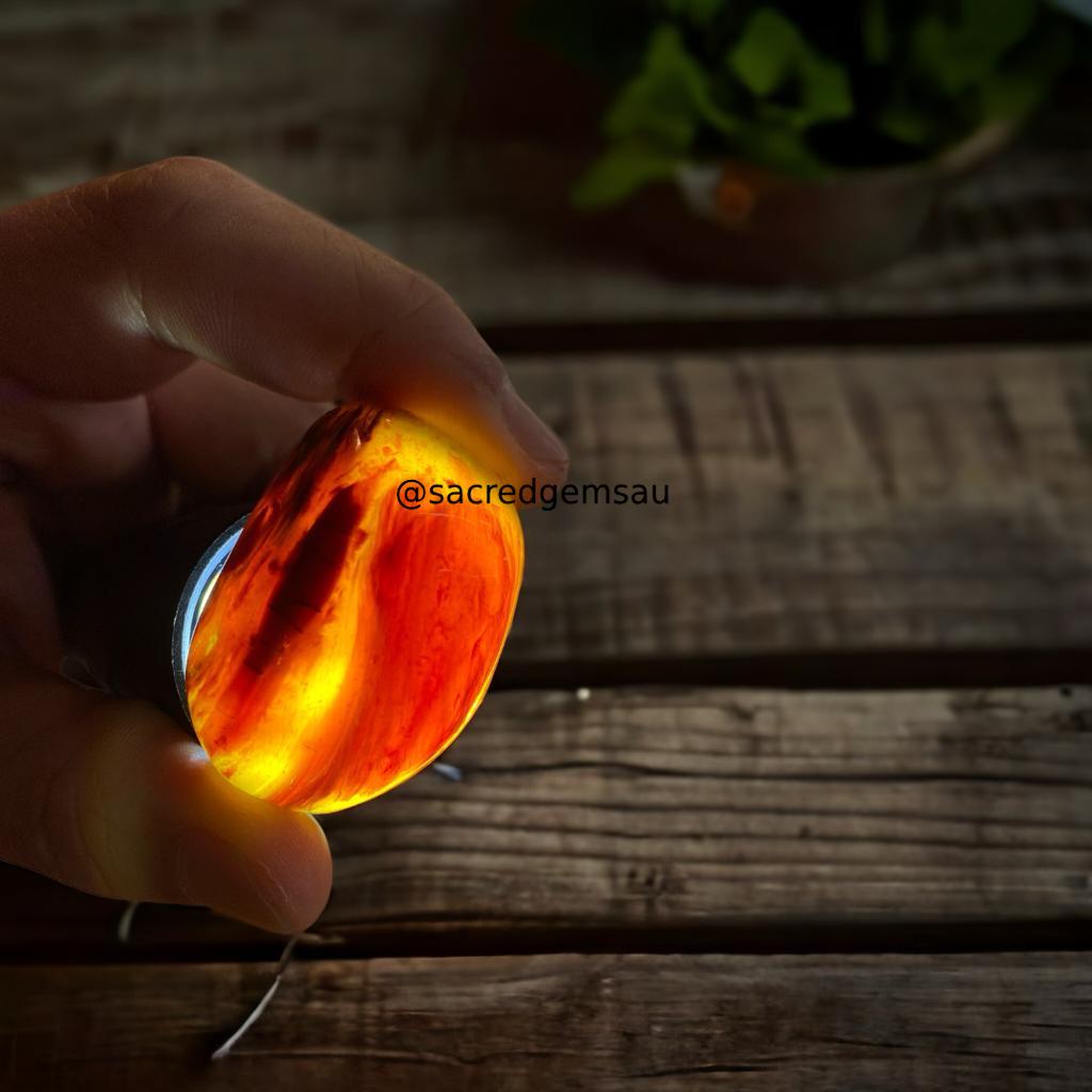 Sumatran Blue Amber Tumble