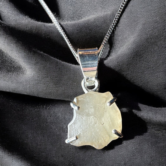 Libyan Desert Glass 925 Silver Pendant LDG3