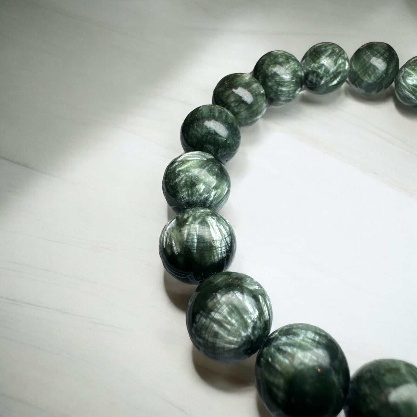 Rare Seraphinite Bracelet AAA Grade 11mm