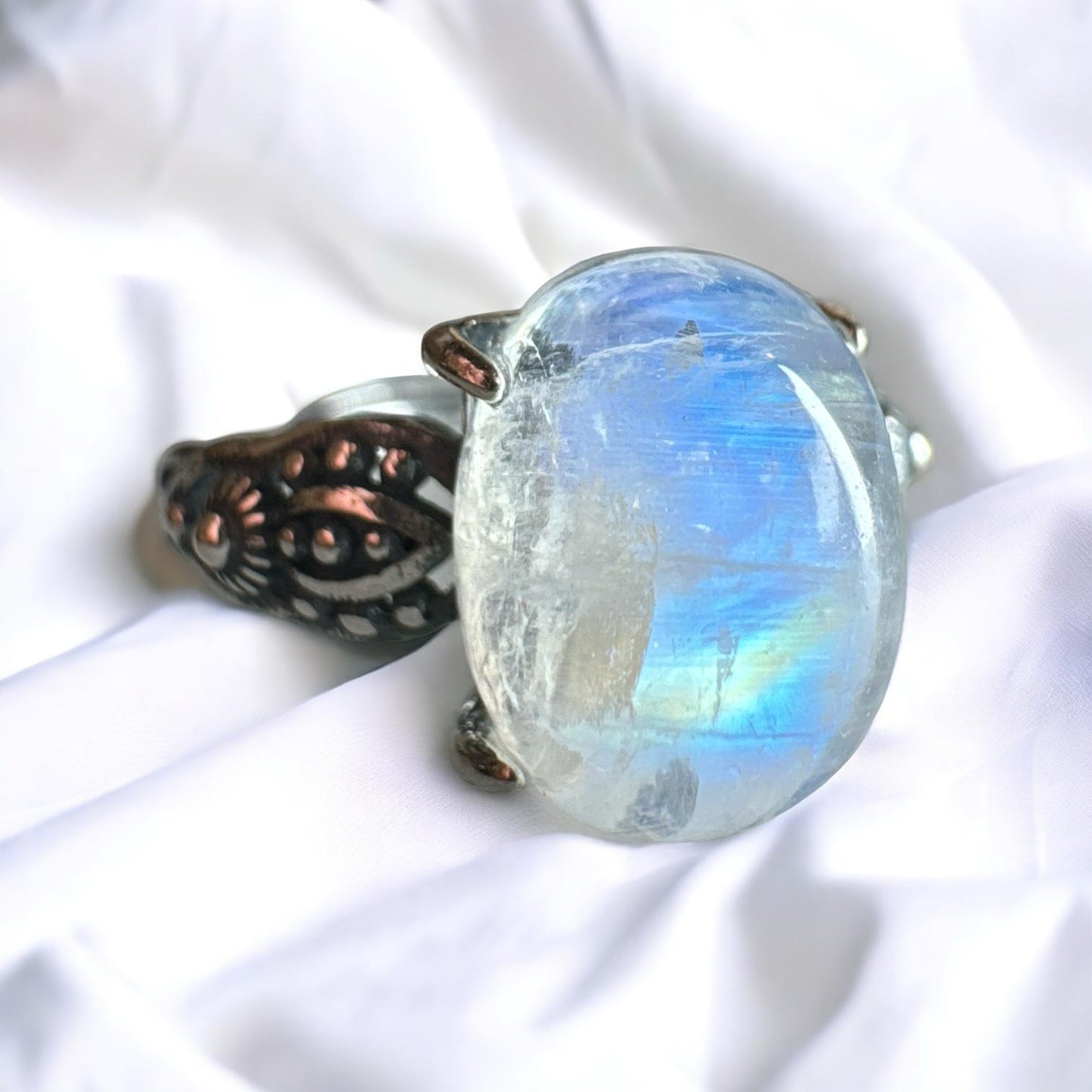 Moonstone 925 Adjustable Ring MS2