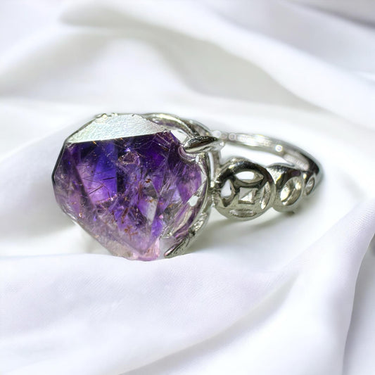 Super Seven 925 Adjustable Ring A04
