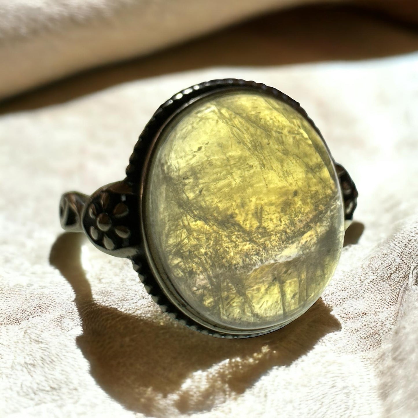 Moonstone 925 Adjustable Ring MS1