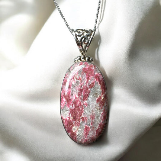 Thulite 925 Silver Pendant THU1