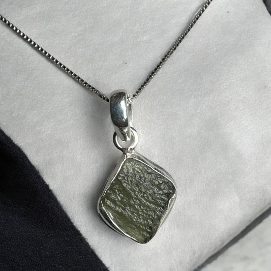 Moldavite 925 Silver Pendant MP1