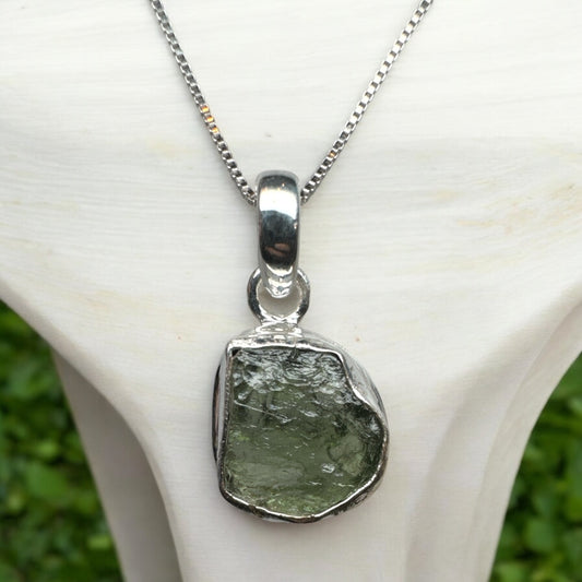 Moldavite 925 Silver Pendant MP5