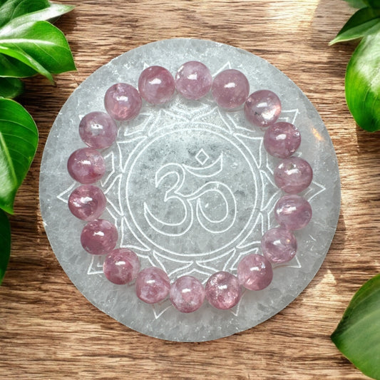 Pink Lepidolite Bracelet – Calm, Self-Love & Nervous System Healing