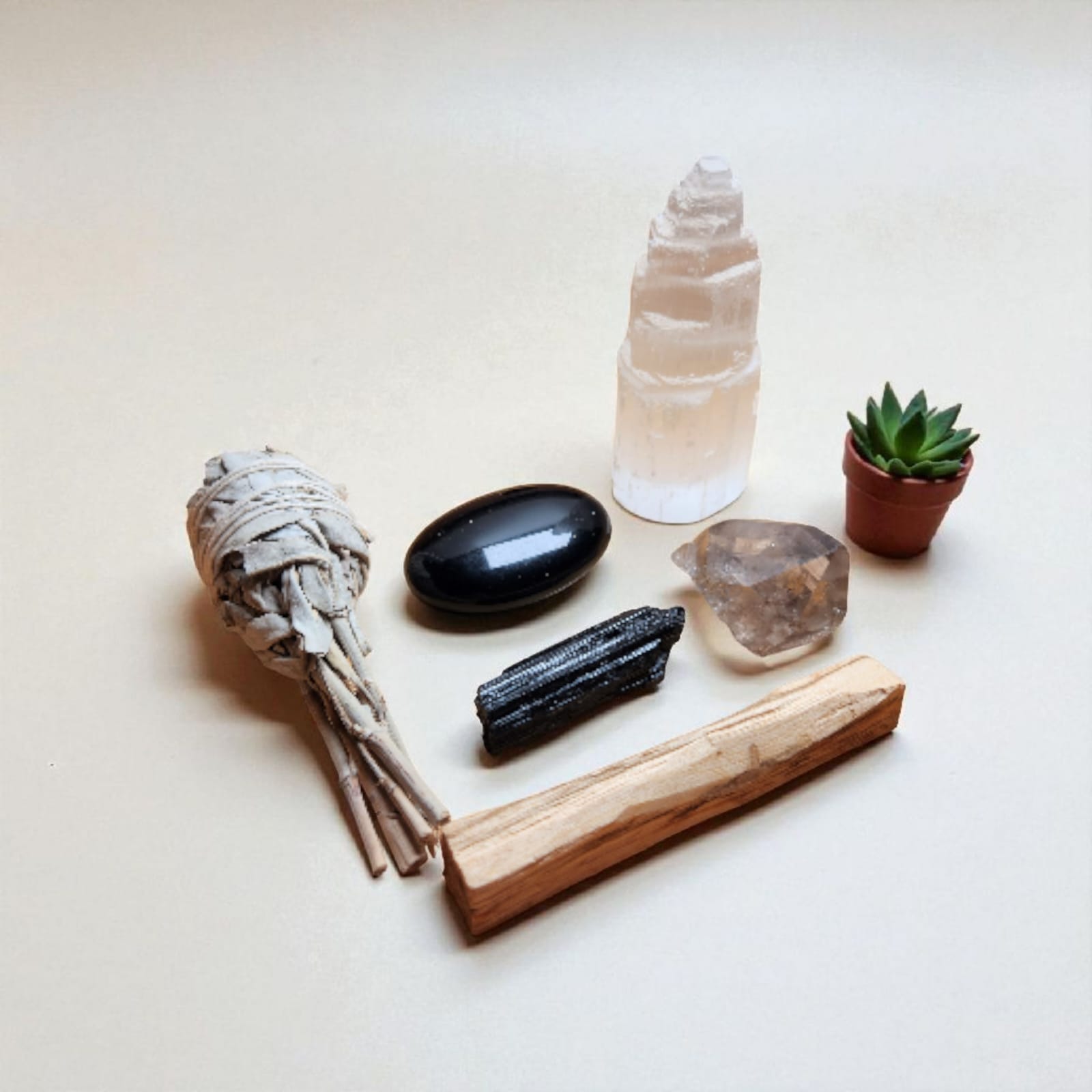 Sacred Gems – Protection Crystal Kit – Standard Edition full contents flat lay [variant:standard]
