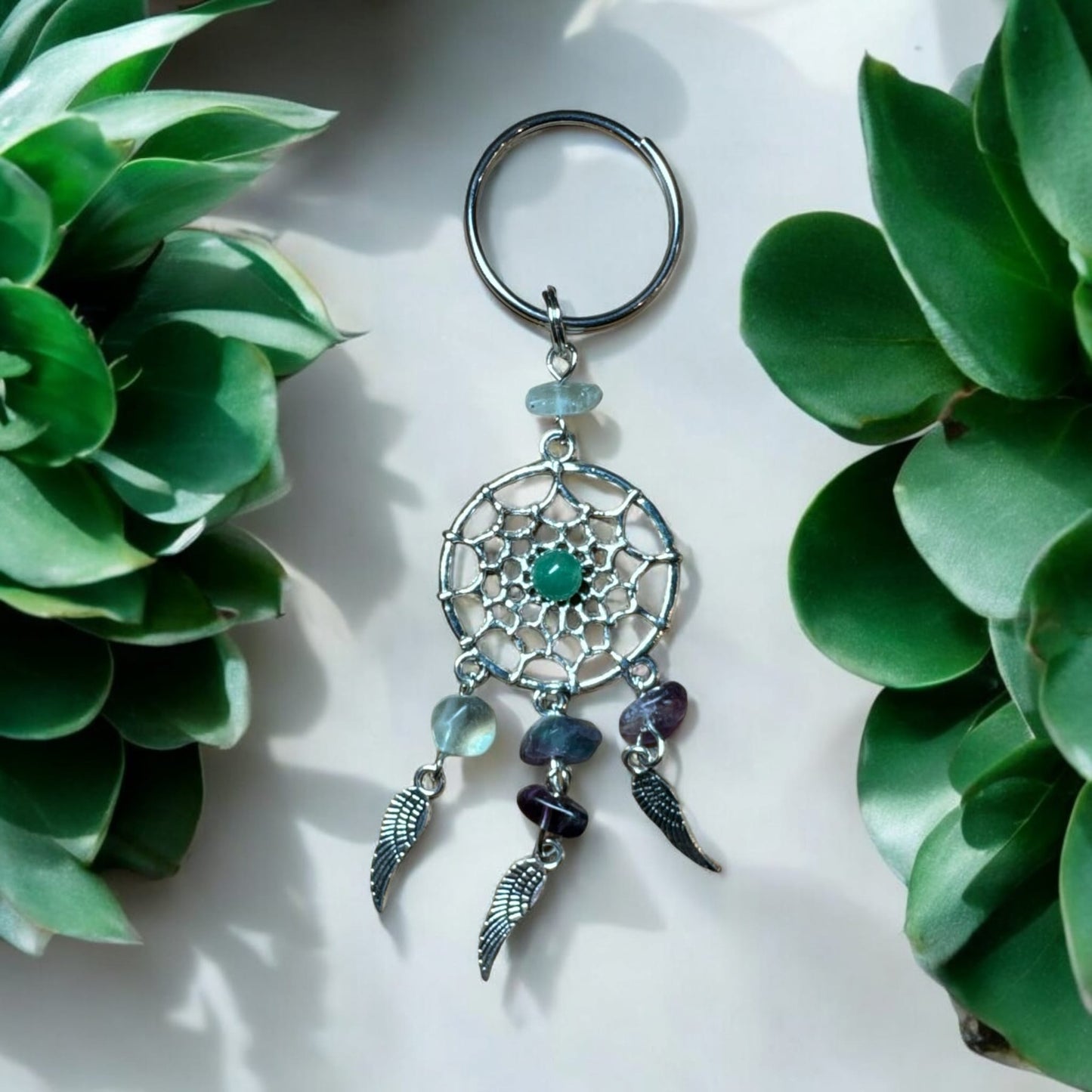 Crystal Keychain - Tree of Life (Red Jasper)