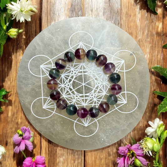 Rainbow Fluorite 9mm